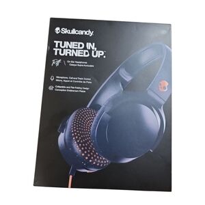 Skullcandy Black and Orange On-Ear Headphones